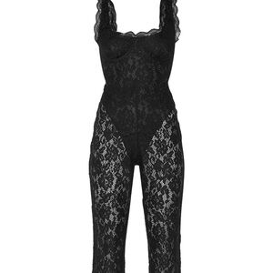 PrettyLittleThing Black Lace Jumpsuit
